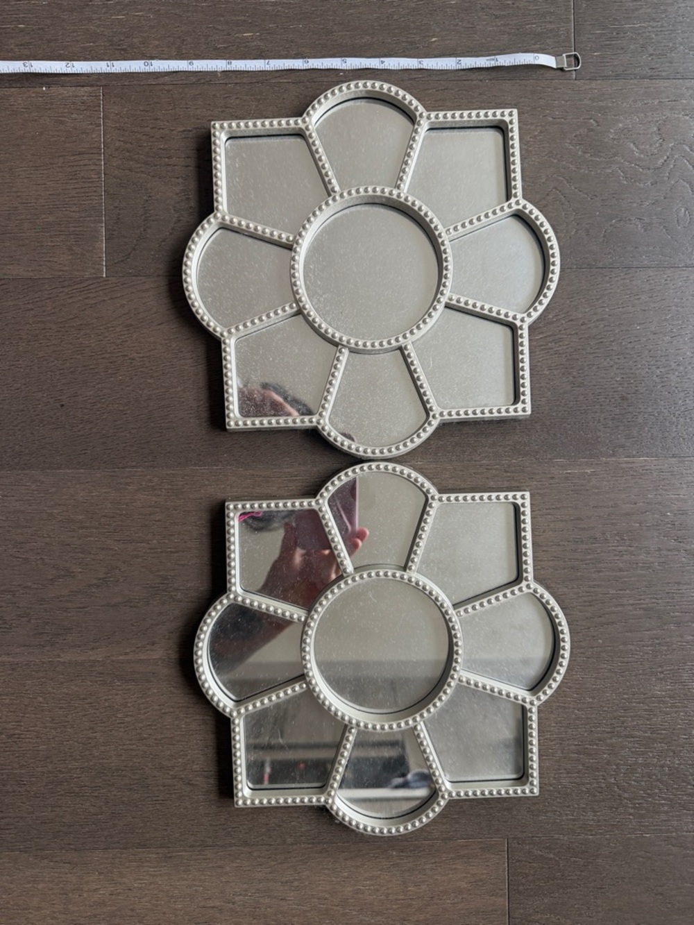 Wall Mirror Set in Silver Finish